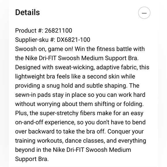 Nike Dri-Fit Swoosh Sports Bra - Picture 5 of 6